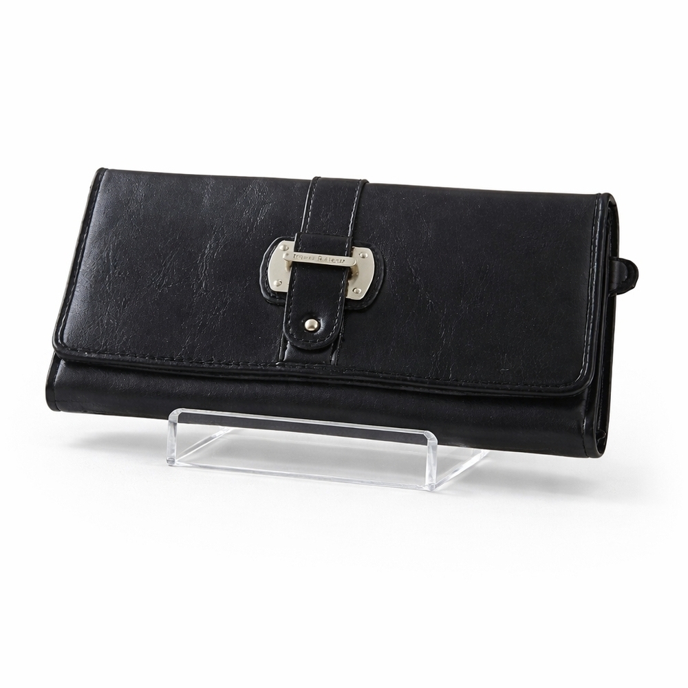 Etienne Aigner black Faux Leather clutch wallet.